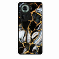 Black Gold Marble Glass Phone Case for Oppo Reno 11 5G