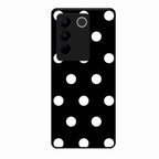 Classic Polka Dot Glass Phone Case for Vivo V27 5G