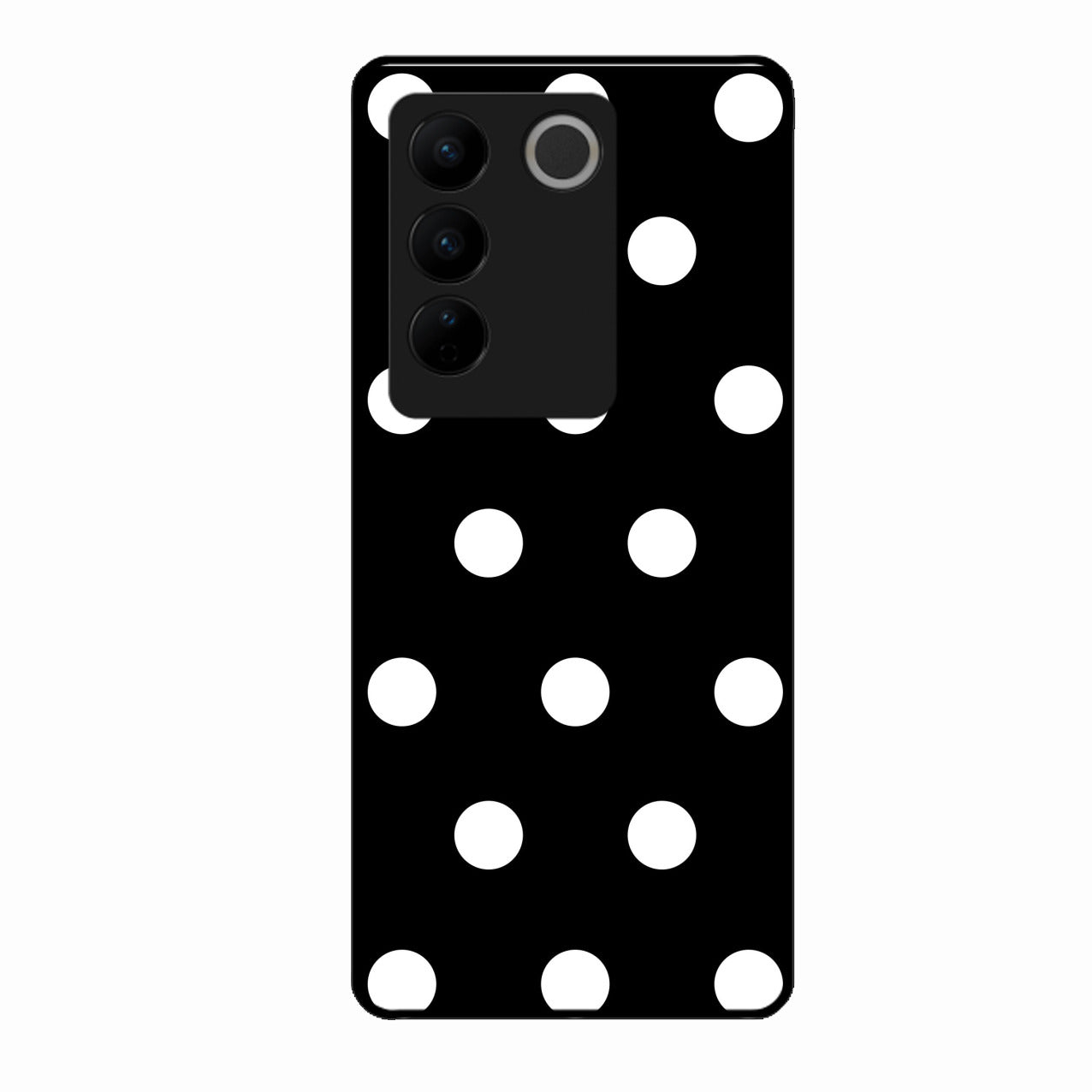 Classic Polka Dot Glass Phone Case for Vivo V27 5G