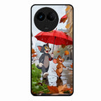 Rainy Day Cartoon Glass Phone Case for Realme 11X 5G