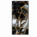 Black Gold Marble Glass Phone Case for Samsung Galaxy S24 Ultra 5G
