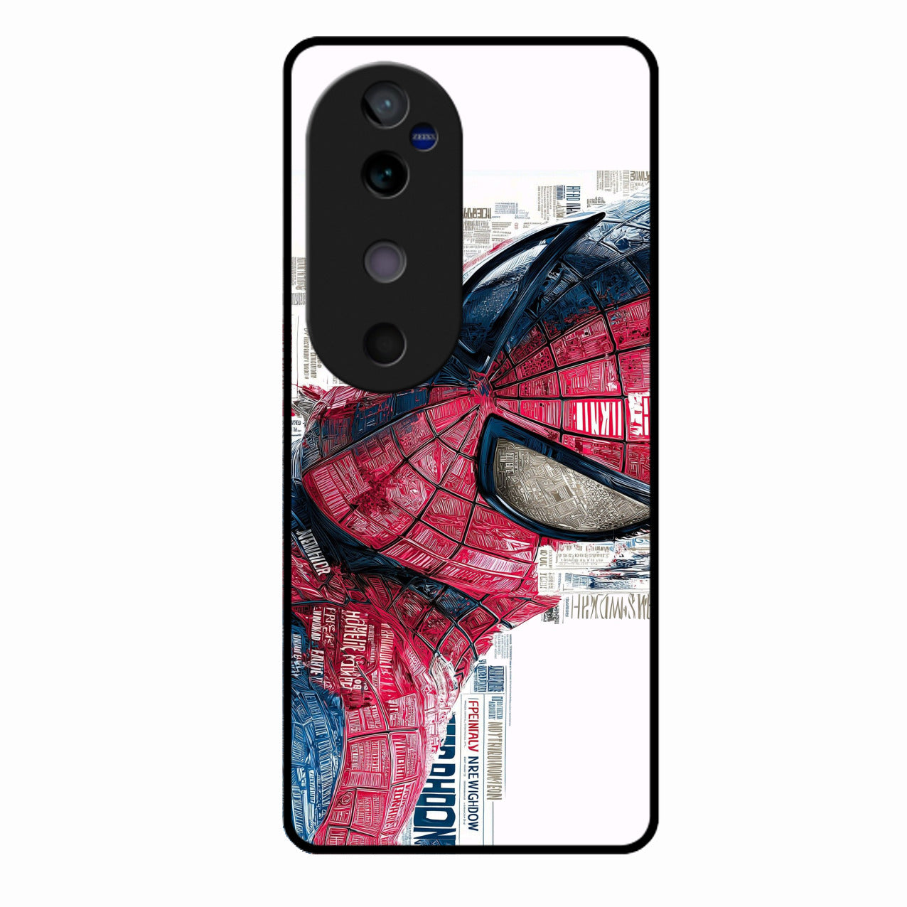 Red Blue Web Hero Glass Phone Cover for Vivo V40 5G