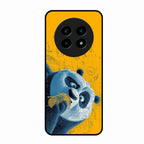 Cute Panda Sketch Premium Glass Phone Case for Realme 13 Pro Plus 5G