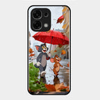 Rainy Day Cartoon Glass Phone Case for Oppo F33 5G