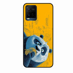 Cute Panda Sketch Premium Glass Phone Case for Vivo T1X