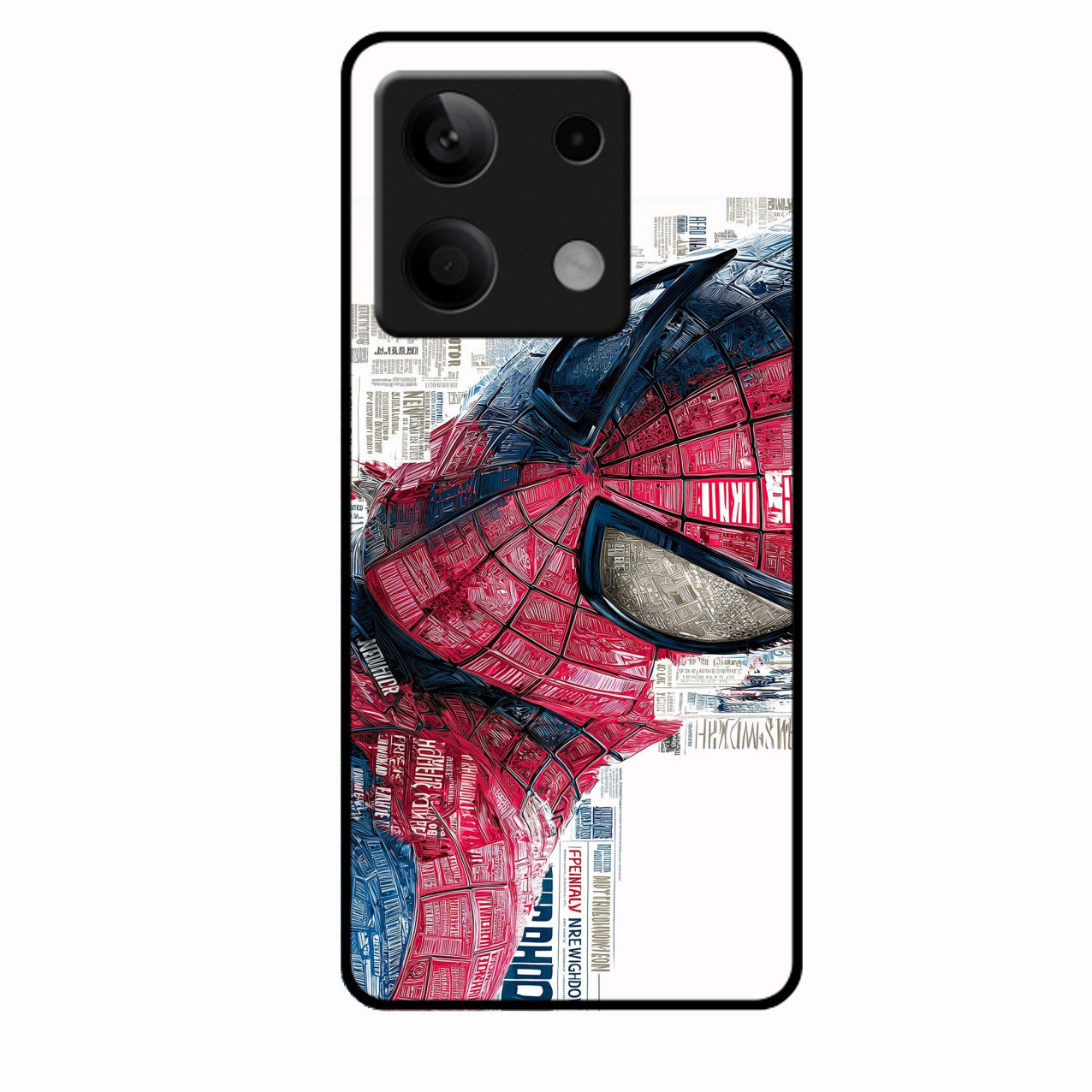 Red Blue Web Hero Glass Phone Cover for Redmi Note 13 5G