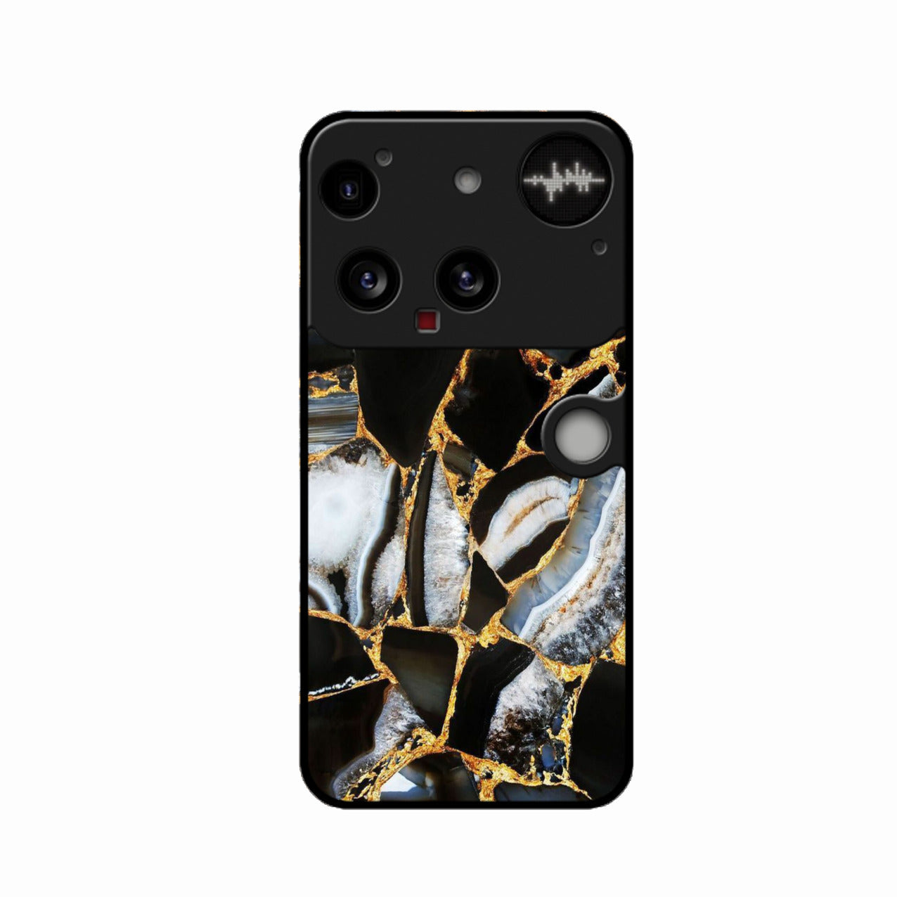 Black Gold Marble Glass Phone Case for Nothing Phone 3