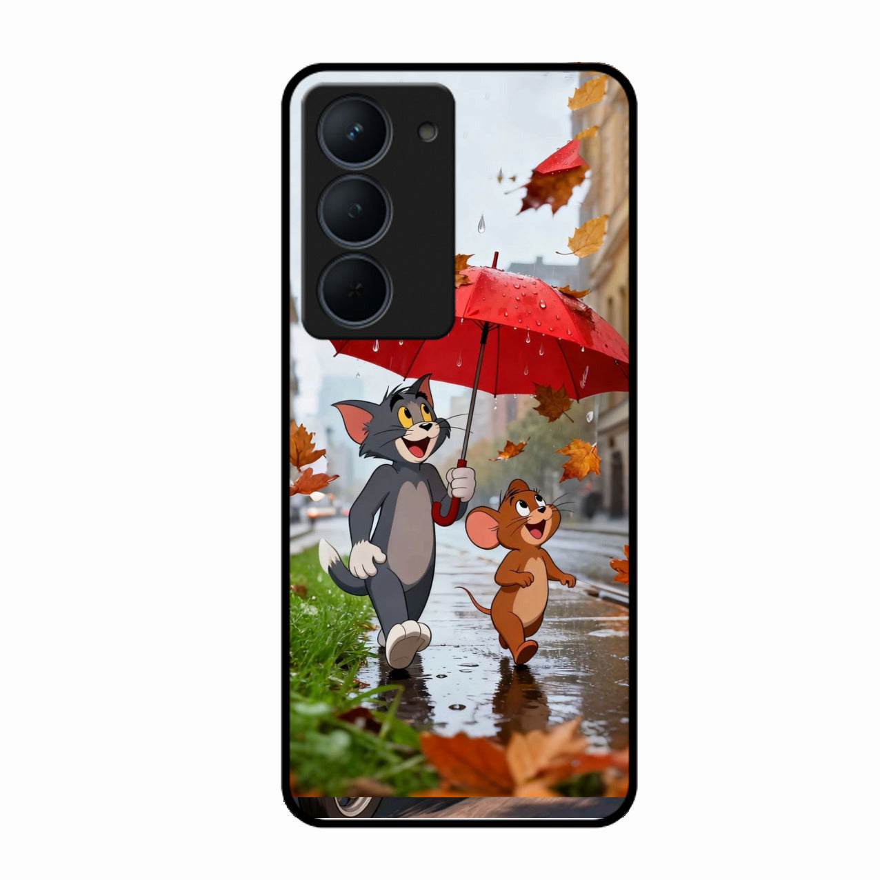 Rainy Day Cartoon Glass Phone Case for Realme Narzo 80X 5G