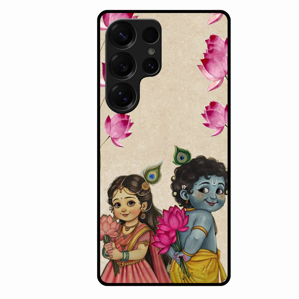 Krishna Eternal Lotus Glass Case for Samsung Galaxy S25 Ultra 5G