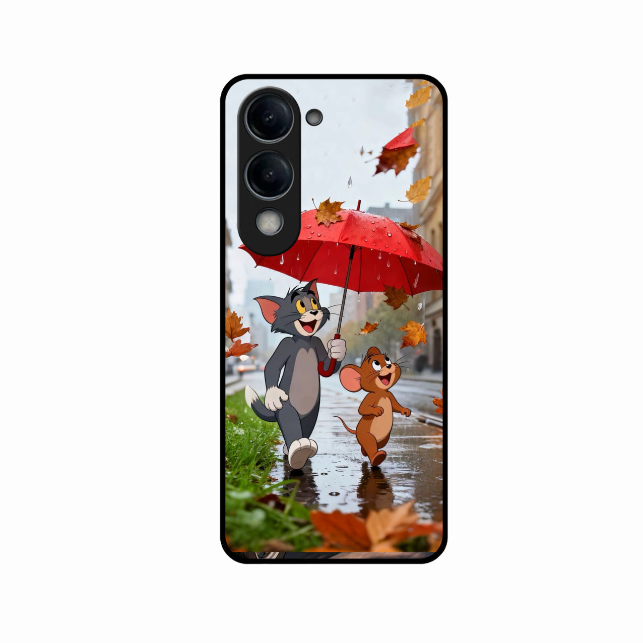 Rainy Day Cartoon Glass Phone Case for iQOO Z10 Lite