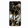 Black Gold Marble Glass Phone Case for Samsung Galaxy F55 5G