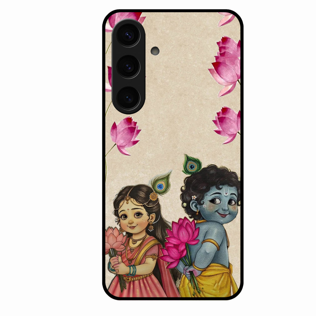 Krishna Eternal Lotus Glass Case for Samsung Galaxy S24 5G
