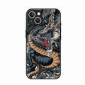 Midnight Dragon Glass Phone Case for iPhone 15 Plus