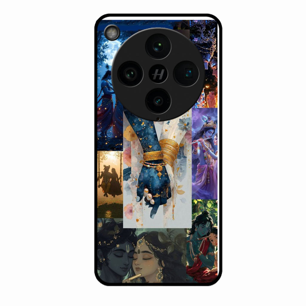 Eternal Radha Krishna Love Glass Phone Case for Oppo Find X8 Pro 5G