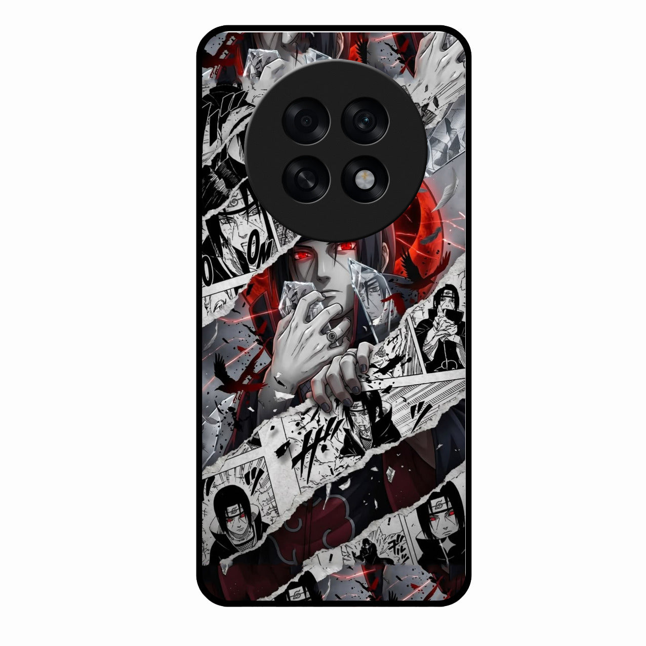 Itachi Uchiha Manga Collage Glass Phone Case for Oppo F31 Pro Plus 5G