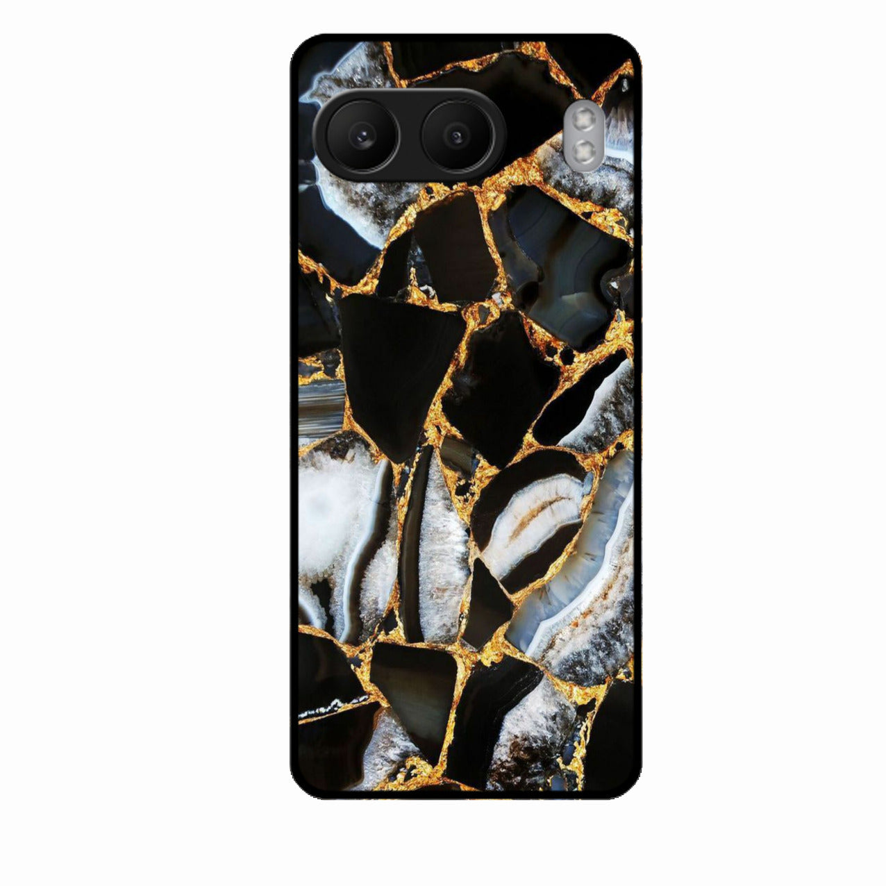 Black Gold Marble Glass Phone Case for Oneplus Nord 4 5G