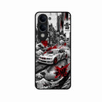 Japanese Wave Drift Racing Premium Glass Phone Case for iQOO Z10 Lite