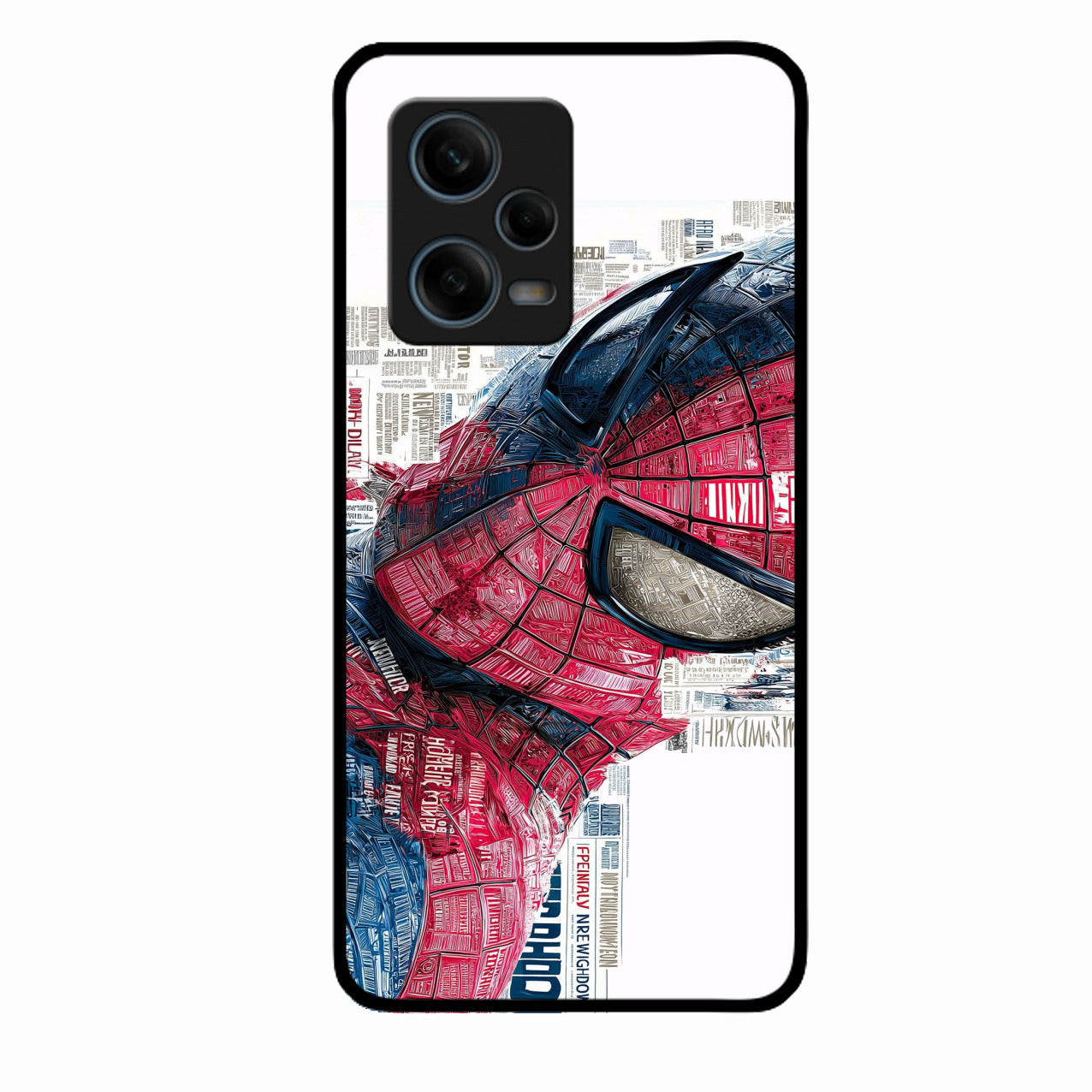 Red Blue Web Hero Glass Phone Cover for Redmi Note 12 Pro 5G