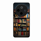 Colorful Bookshelf Art Glass Case Cover for Vivo T4 5G