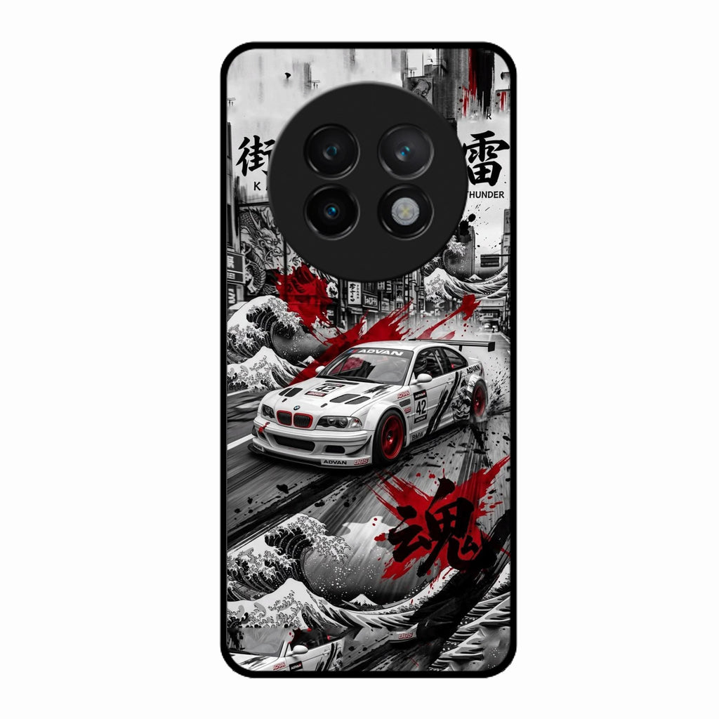 Japanese Wave Drift Racing Premium Glass Phone Case for Realme 13 Plus 5G