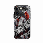Itachi Uchiha Manga Collage Glass Phone Case for iPhone 14 Pro