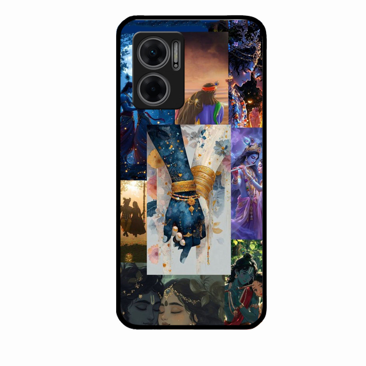 Eternal Radha Krishna Love Glass Phone Case for iQOO 7 5G
