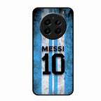 Blue Stripes Number 10 Football Glass Phone Case for Realme Narzo 70 5G