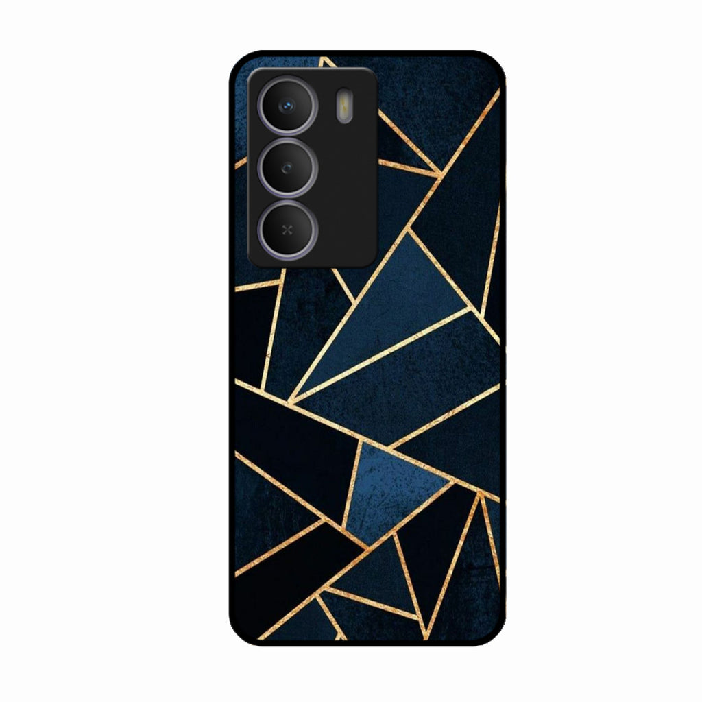 Midnight Gold Geometric Premium Glass Phone Case for Realme P3 Lite 5G