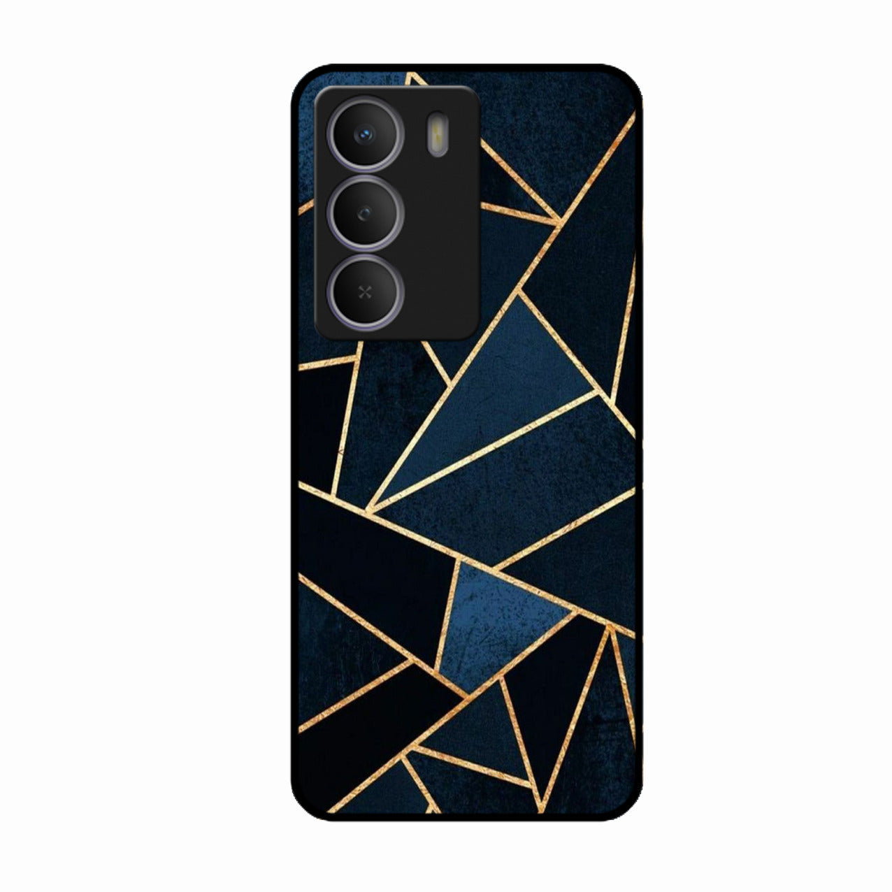 Midnight Gold Geometric Premium Glass Phone Case for Realme P3 Lite 5G