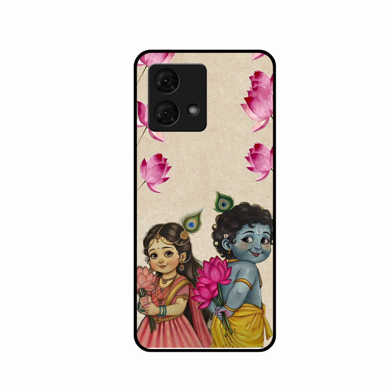 Krishna Eternal Lotus Glass Case for Motorola G84 5G