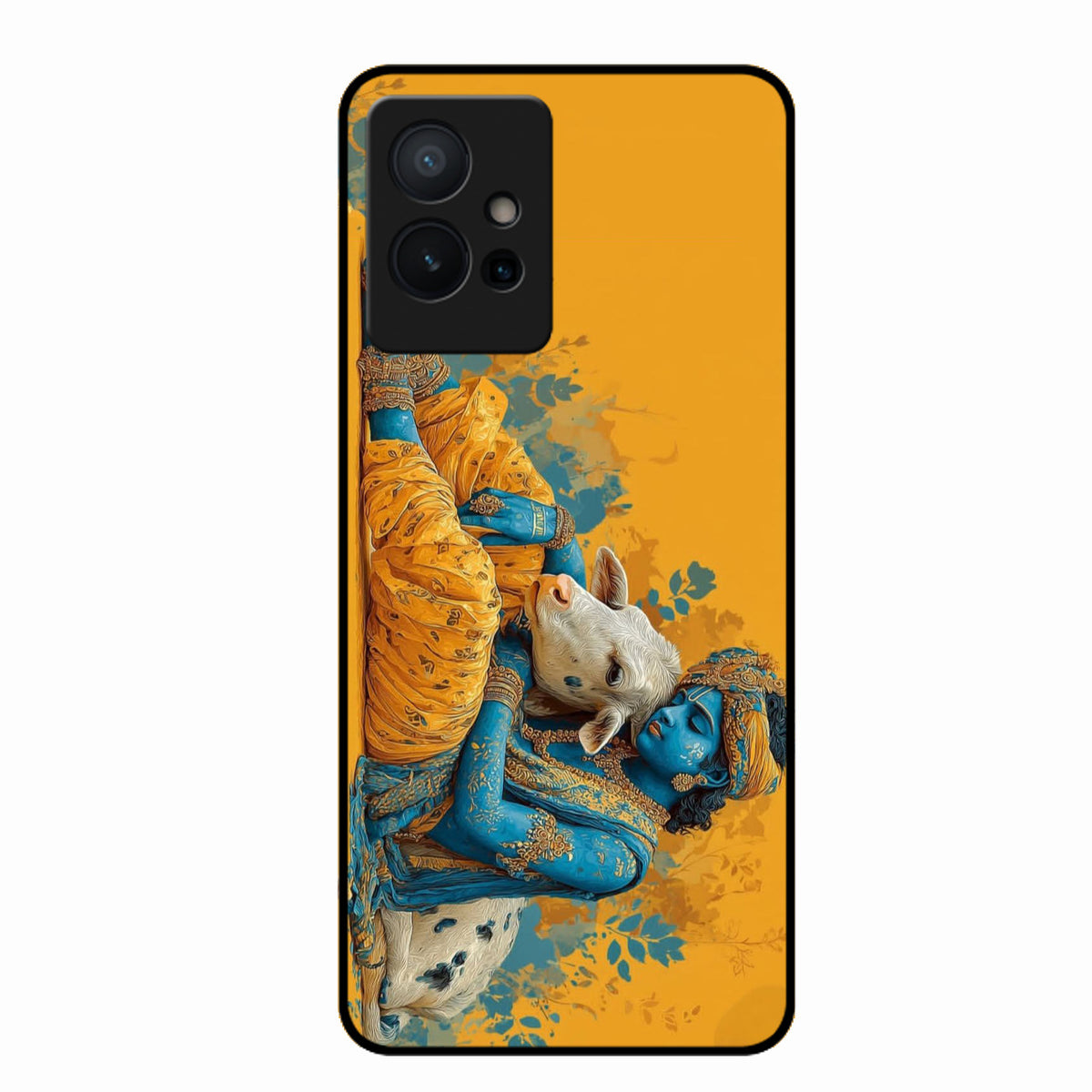 Divine Krishna Gopal Premium Glass Phone Case for Vivo Y75 5G
