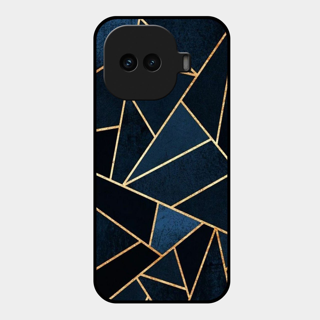 Midnight Gold Geometric Premium Glass Phone Case for iQOO 15R 5G