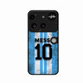 Blue Stripes Number 10 Football Glass Phone Case for Nothing Phone 3