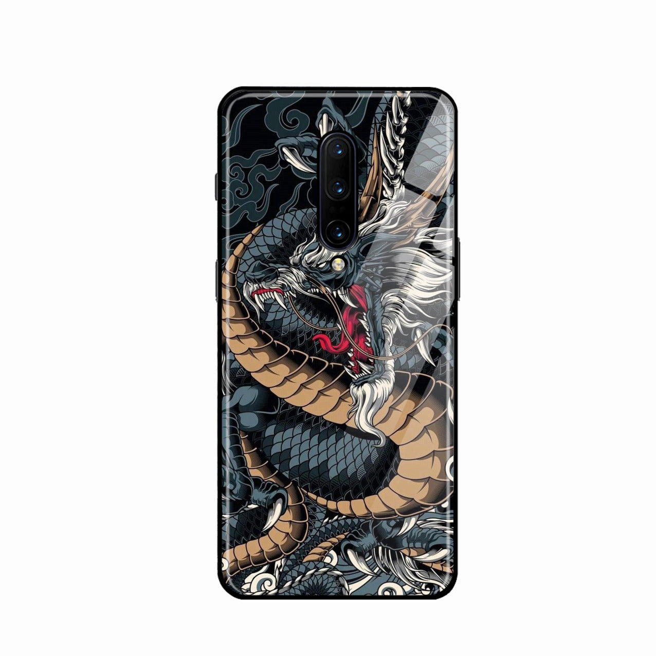 Midnight Dragon Glass Phone Case for Oneplus 8