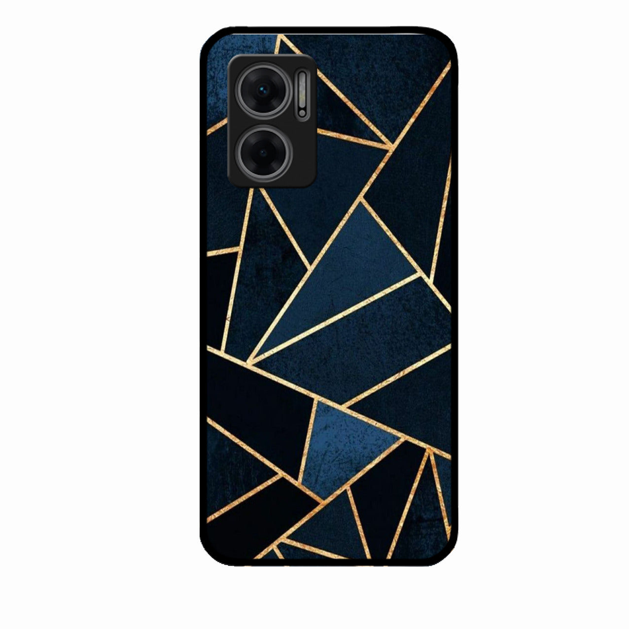 Midnight Gold Geometric Premium Glass Phone Case for Redmi 11 Prime 5G
