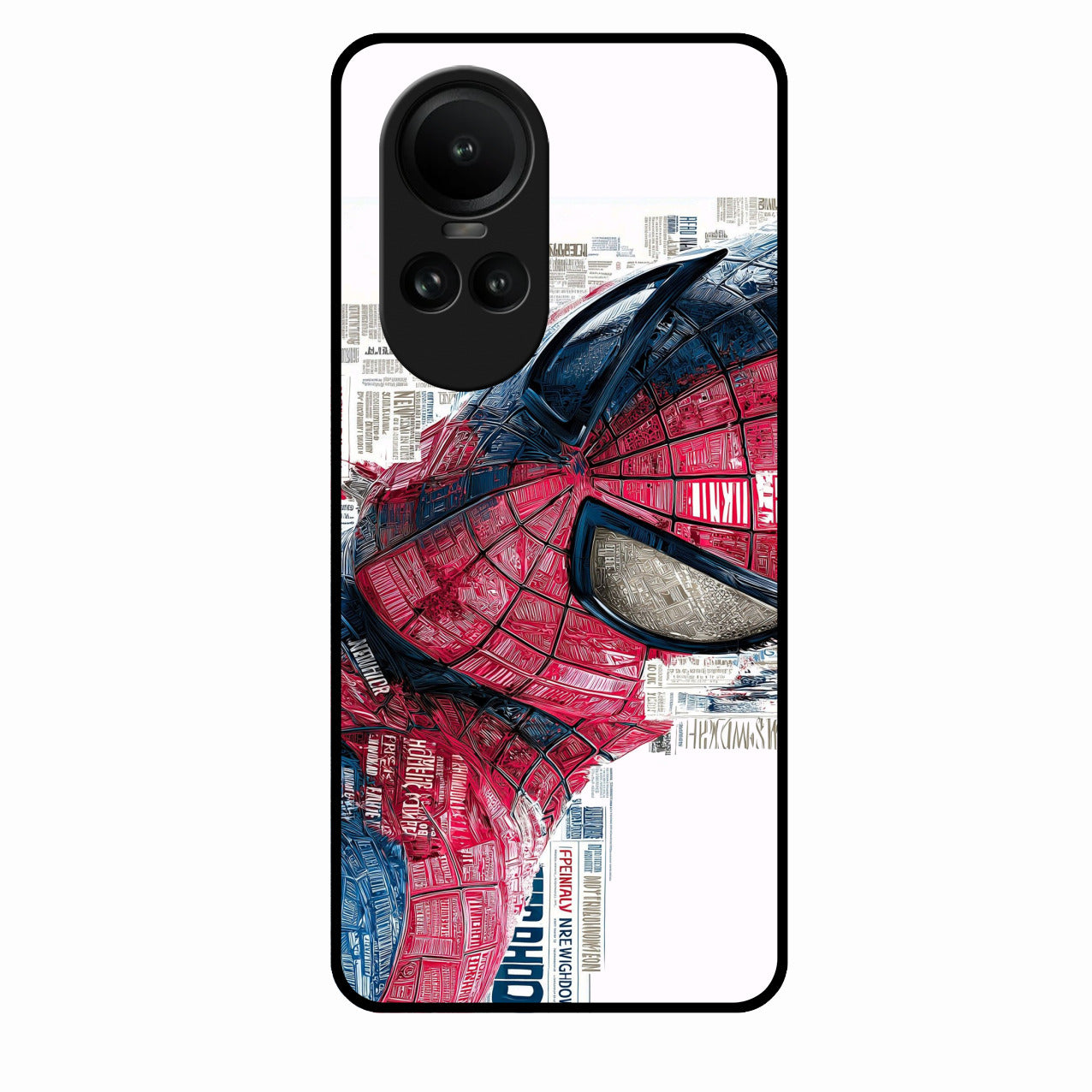 Red Blue Web Hero Glass Phone Cover for Oppo Reno 10 5G