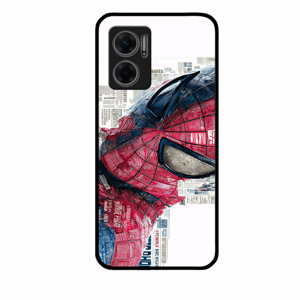 Red Blue Web Hero Glass Phone Cover for Redmi 11 Prime 5G
