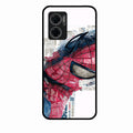 Red Blue Web Hero Glass Phone Cover for Redmi 11 Prime 5G
