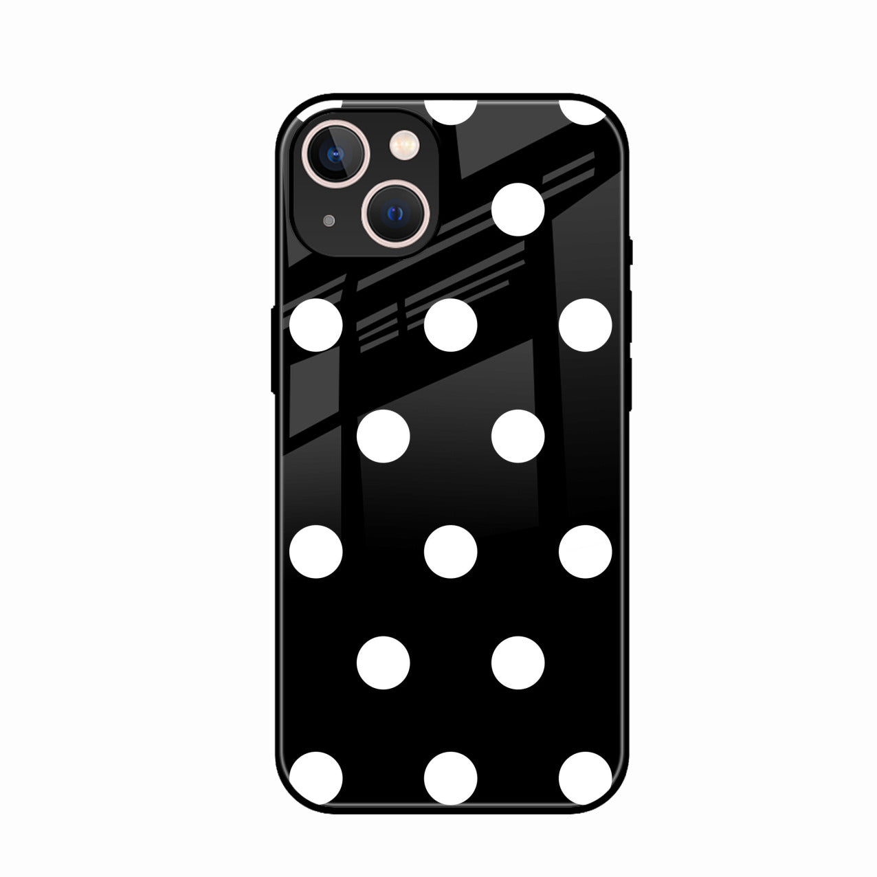 Classic Polka Dot Glass Phone Case for iPhone 14 Plus