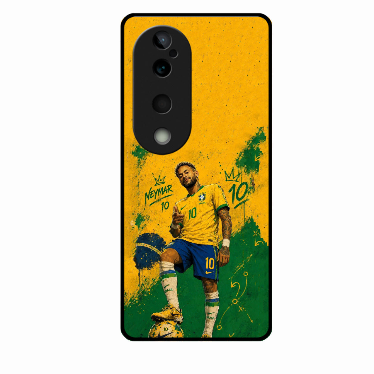 Golden Striker Glass Phone Case for Vivo T3 Ultra