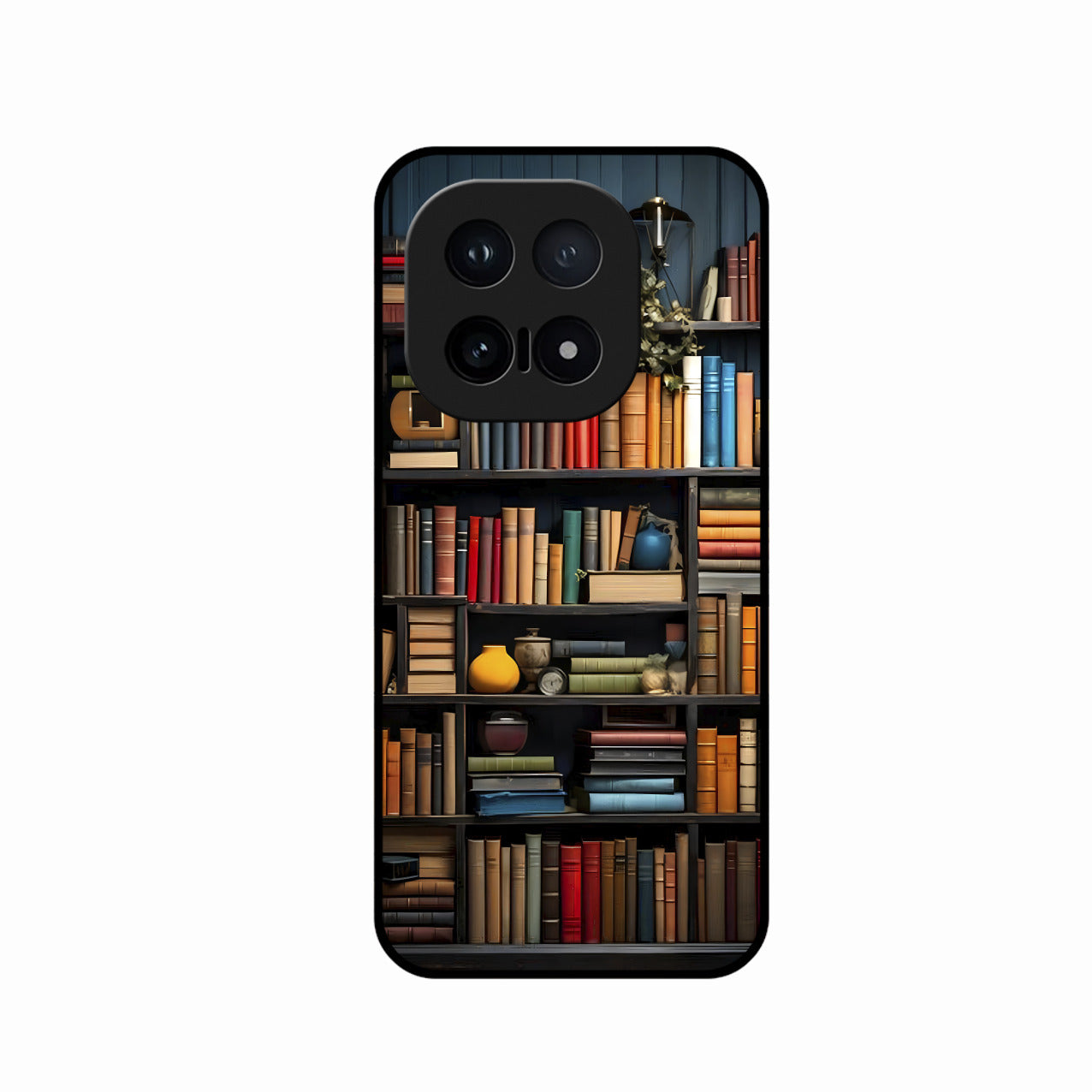 Colorful Bookshelf Art Glass Case Cover for iQOO 15 5G