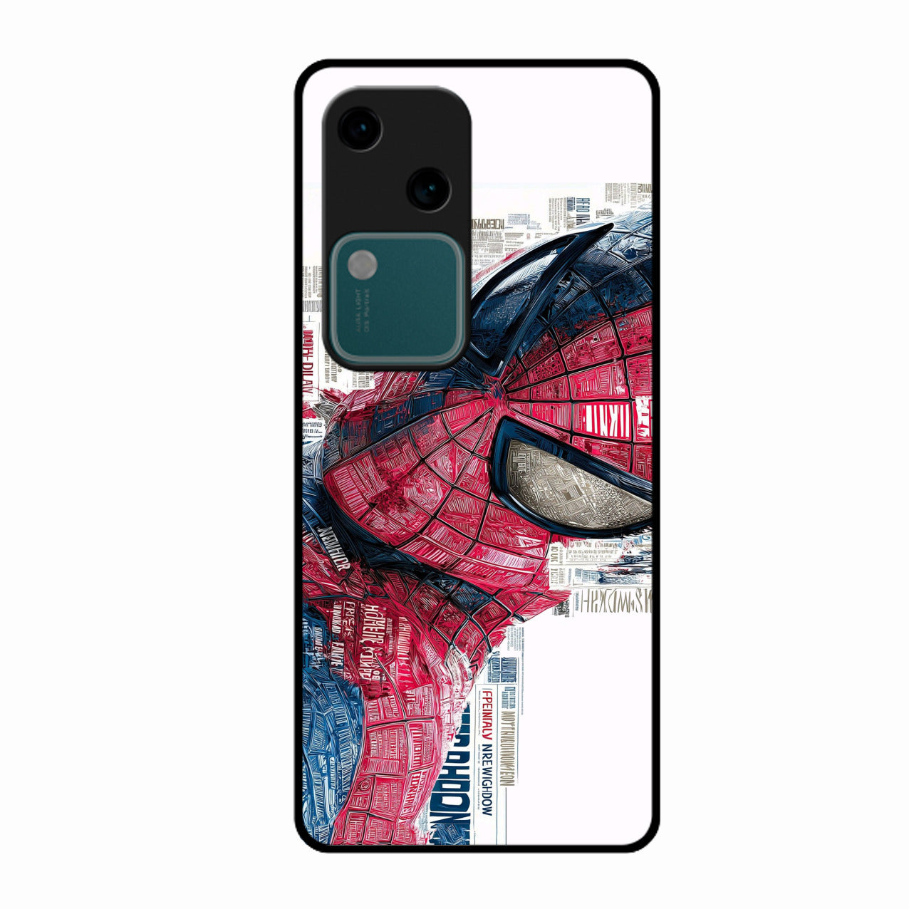 Red Blue Web Hero Glass Phone Cover for Vivo V30 5G