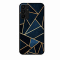 Midnight Gold Geometric Premium Glass Phone Case for Samsung Galaxy M15 5G
