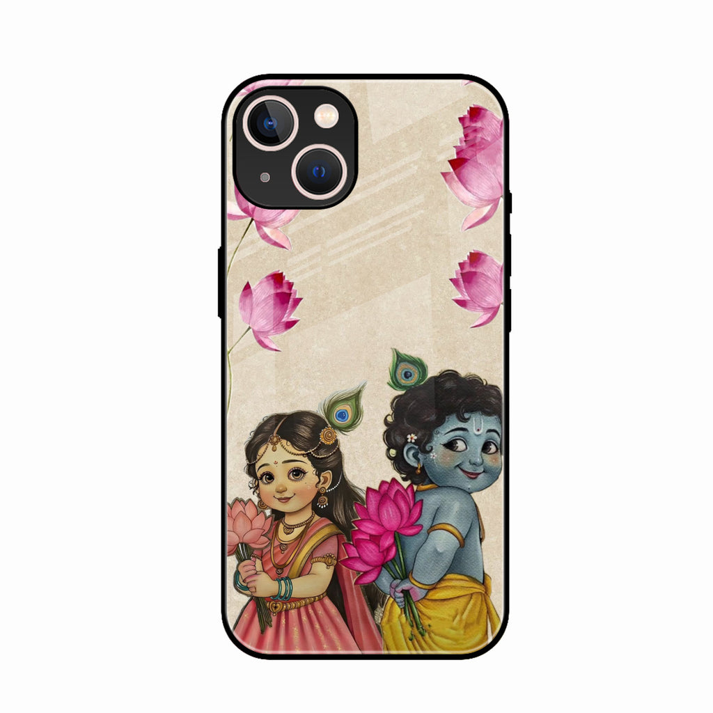 Krishna Eternal Lotus Glass Case for iPhone 15