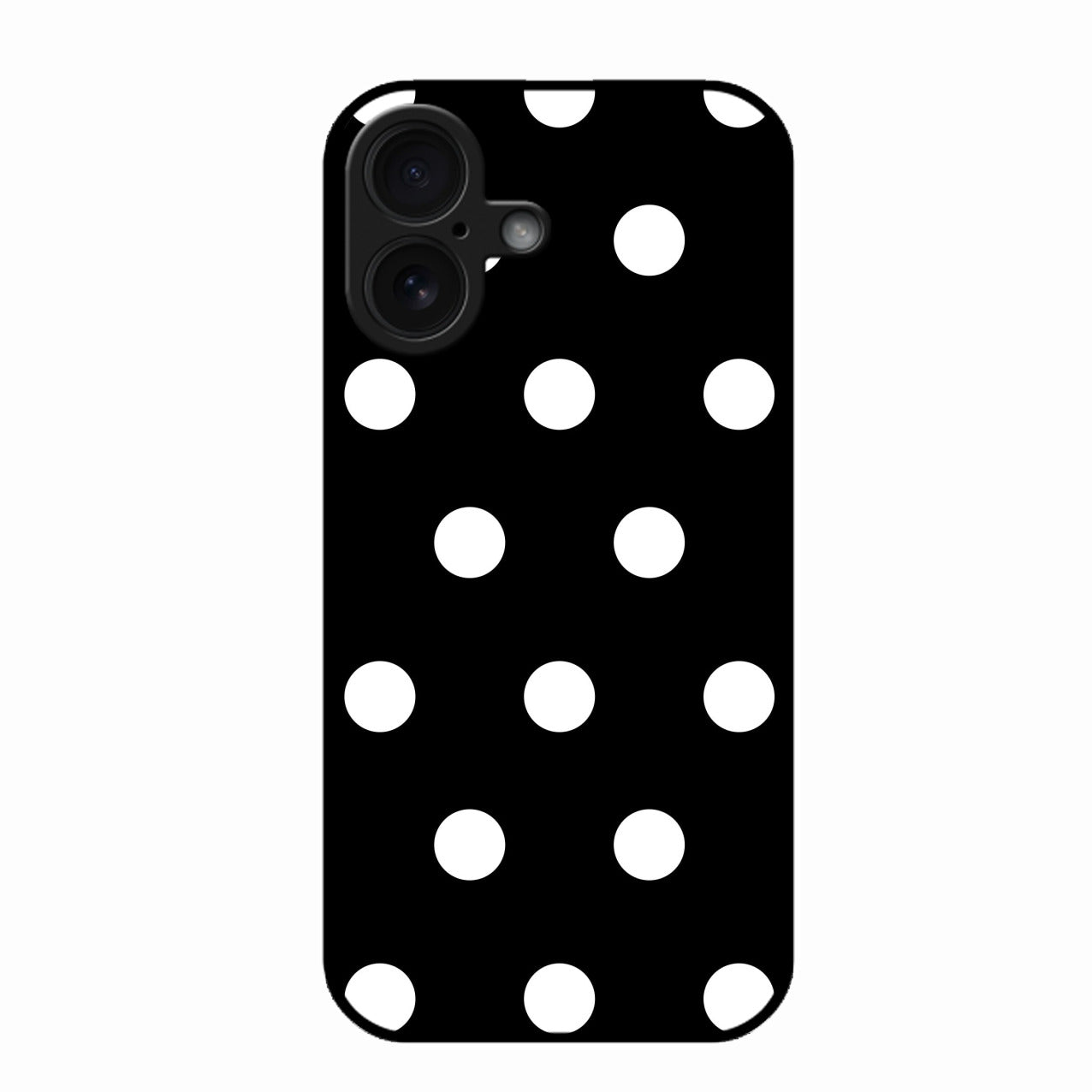 Classic Polka Dot Glass Phone Case for iPhone 16
