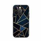 Midnight Gold Geometric Premium Glass Phone Case for iPhone 14 Pro Max