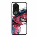 Red Blue Web Hero Glass Phone Cover for Vivo V50E 5G