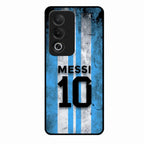 Blue Stripes Number 10 Football Glass Phone Case for Oppo K12X 5G