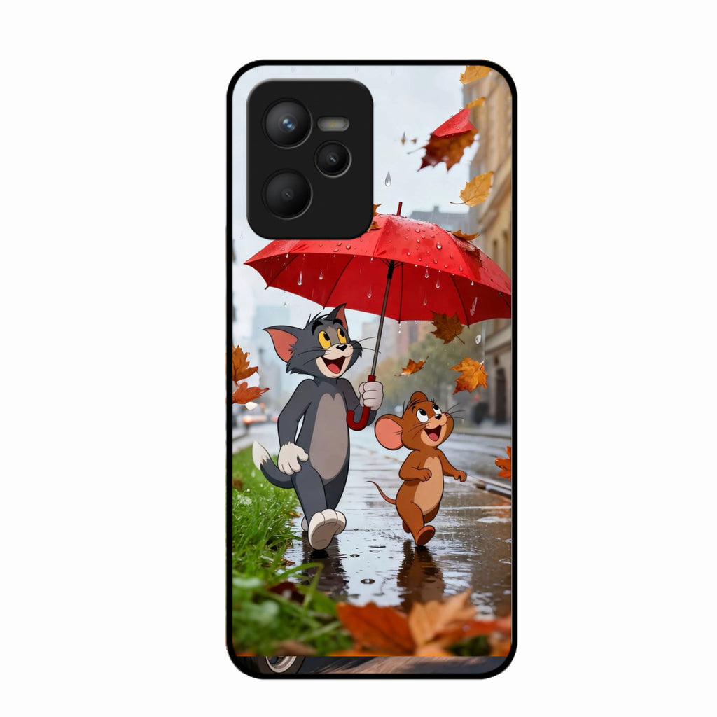 Rainy Day Cartoon Glass Phone Case for Realme C35