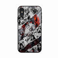 Itachi Uchiha Manga Collage Glass Phone Case for iPhone XS